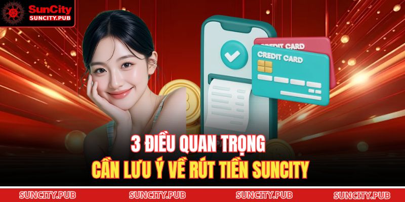 3 điều quan trọng cần lưu ý về rút tiền SUNCITY