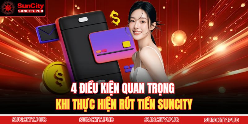 4 điều kiện quan trọng khi thực hiện rút tiền SUNCITY